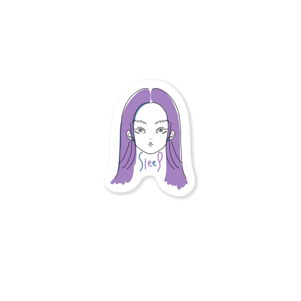 睡眠イナフのsleepy girl  Sticker