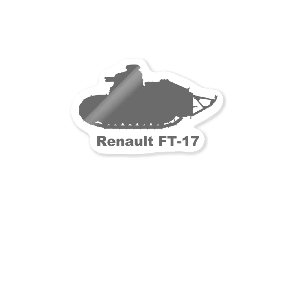 puikkoの戦車　ルノーFT-17（黒） Sticker