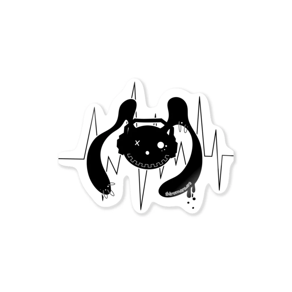 【公式】shiromaro-art-creativeのheadphone　rabbit Sticker