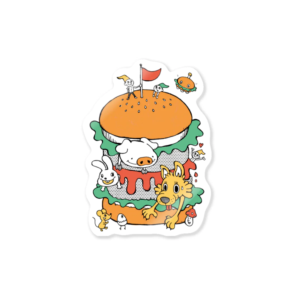 おいでよおいでポトフスキー村のハンバーガー Sticker