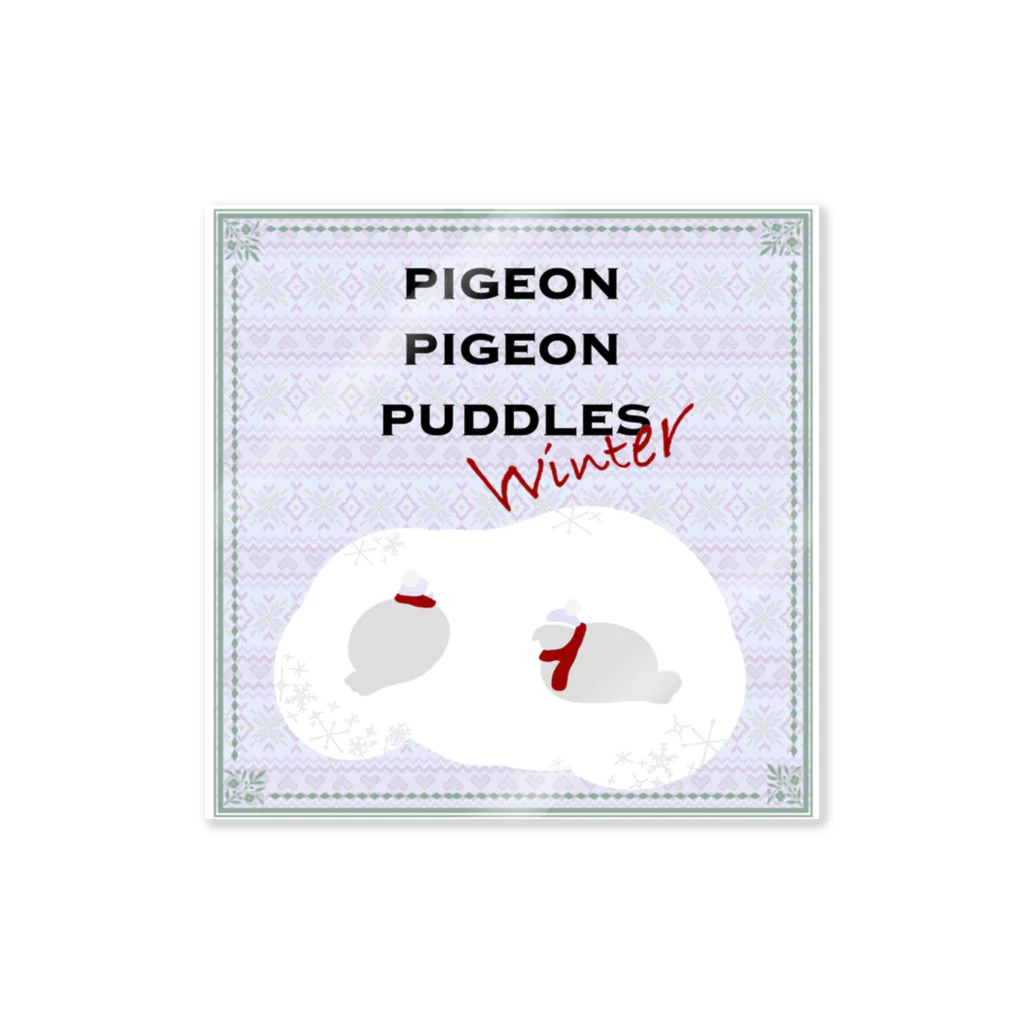 PIGEON PIGEON PUDDLESのP.P.P.Winter Sticker