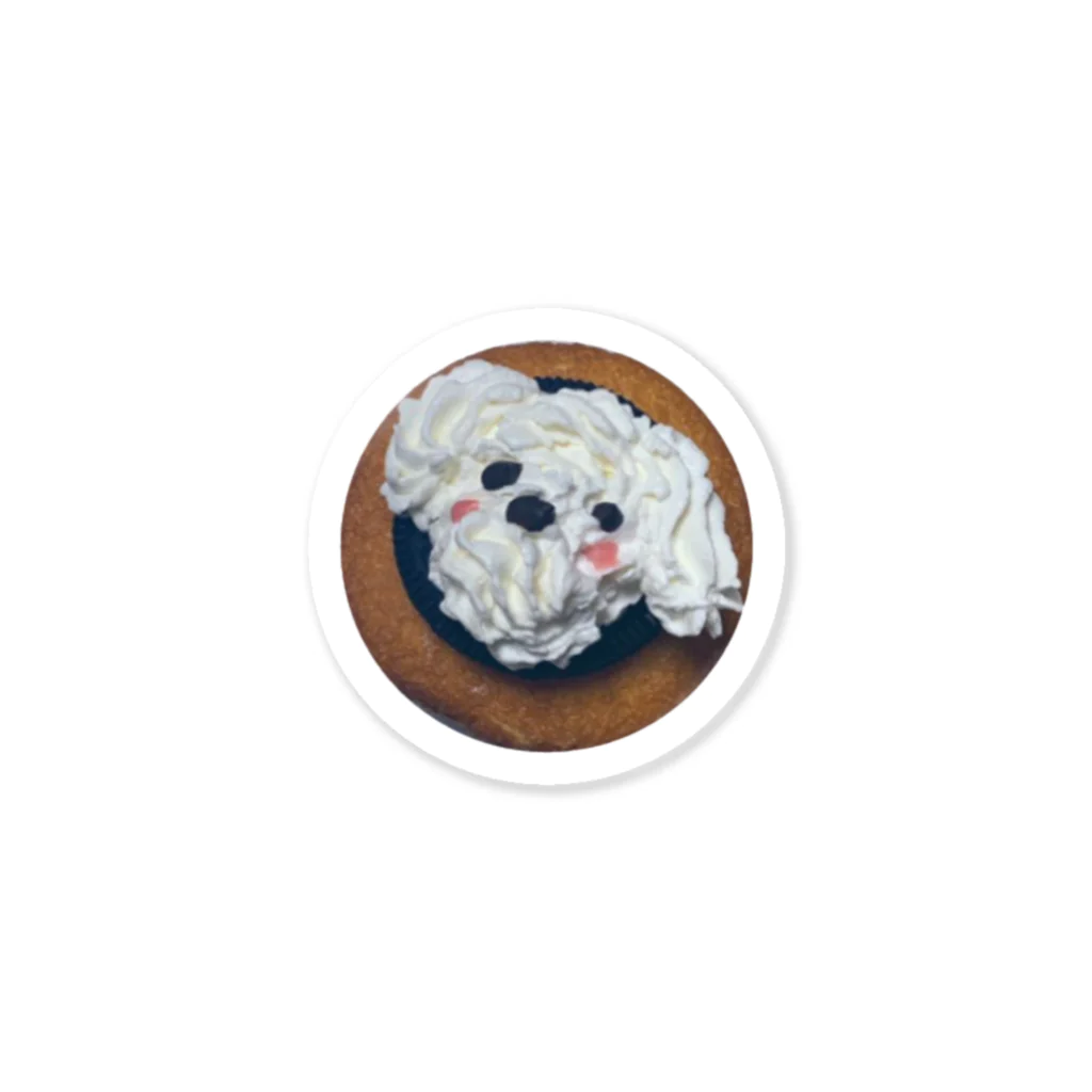 🍋🌰のホイップ犬カップケーキ🧁 Sticker