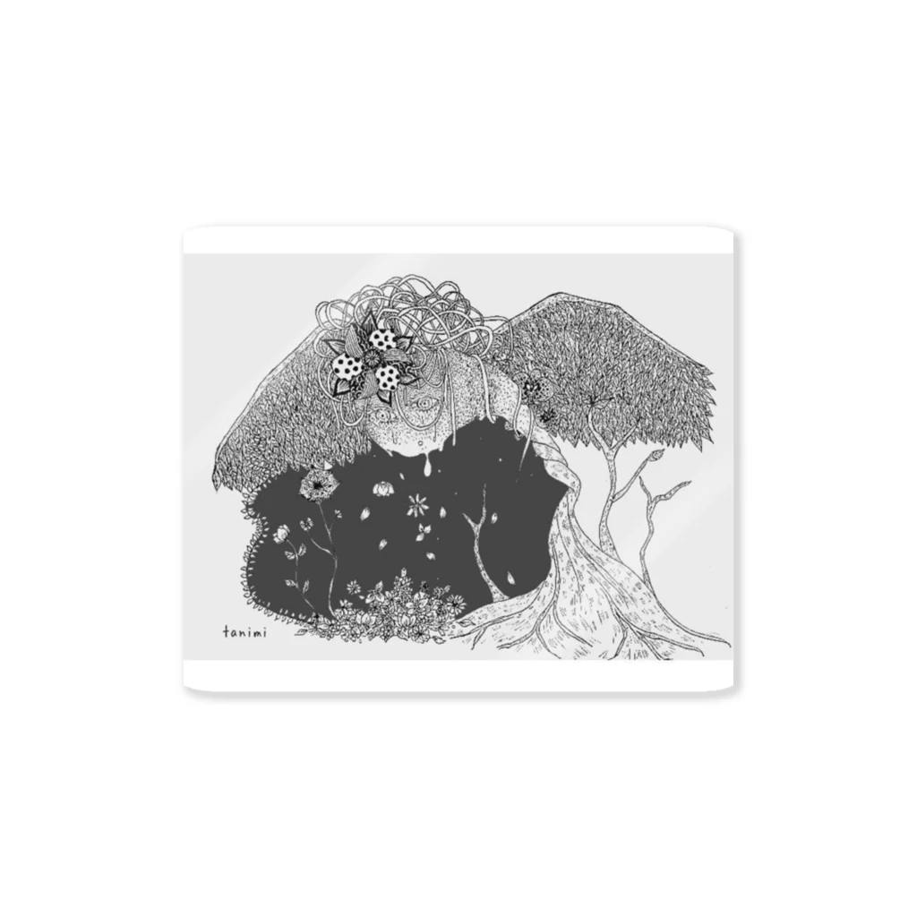 たにみと死の淵の涙がお花 Sticker