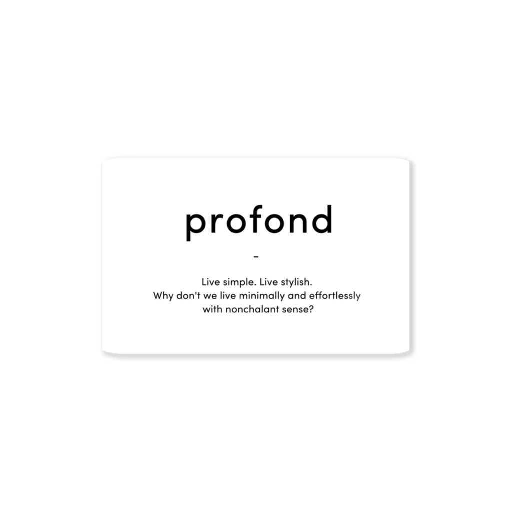 profond のprofond sticker ステッカー