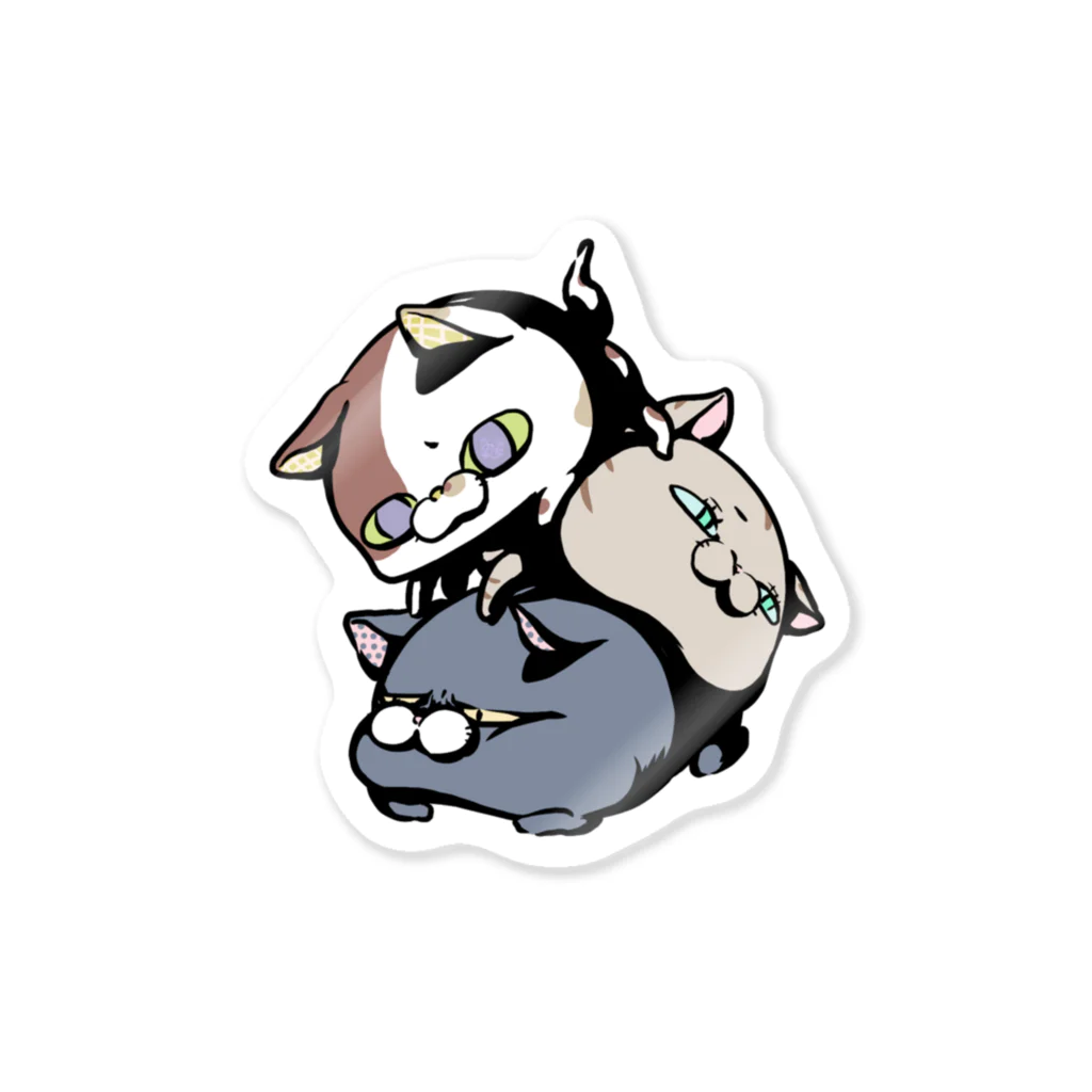 猫魅みあのまねきねこ かさねがさね Sticker