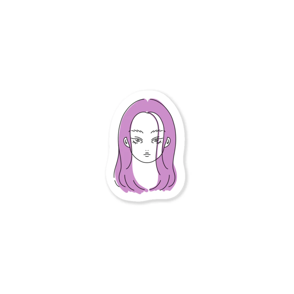 睡眠イナフのlazy lazy girl  Sticker