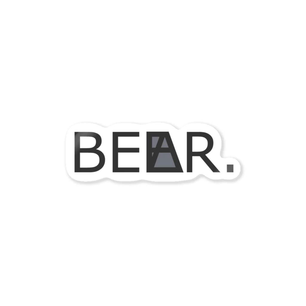 BEAR.BEER.DESIGNのBLACK LOGO sticker ステッカー