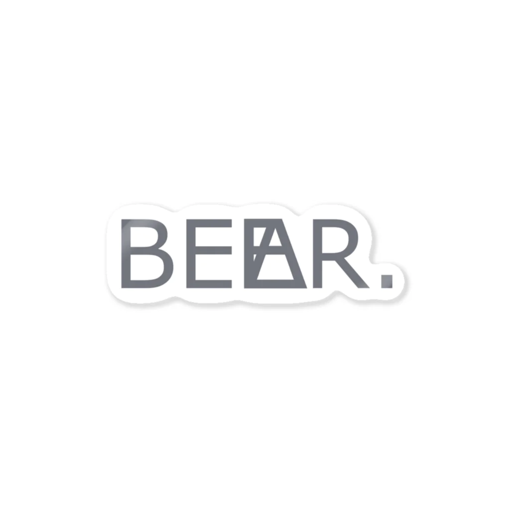 BEAR.BEER.DESIGNのGRAY LOGO sticker ステッカー