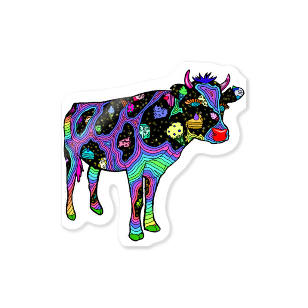 mujigae artのCOWCOW21 ステッカー