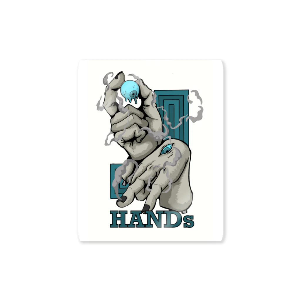 BLUE ²のhands ステッカー