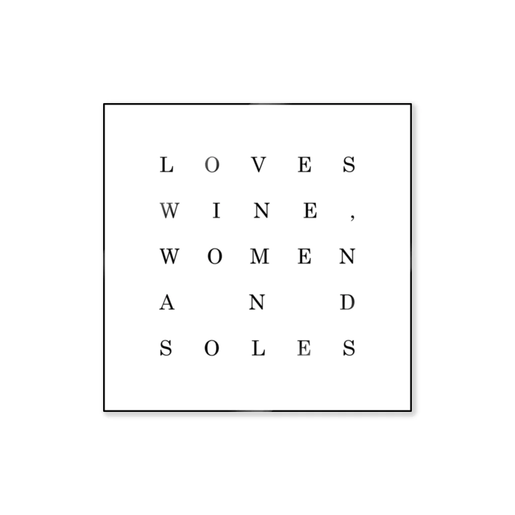灰色の群のLoves wine, women and soles (black) Sticker