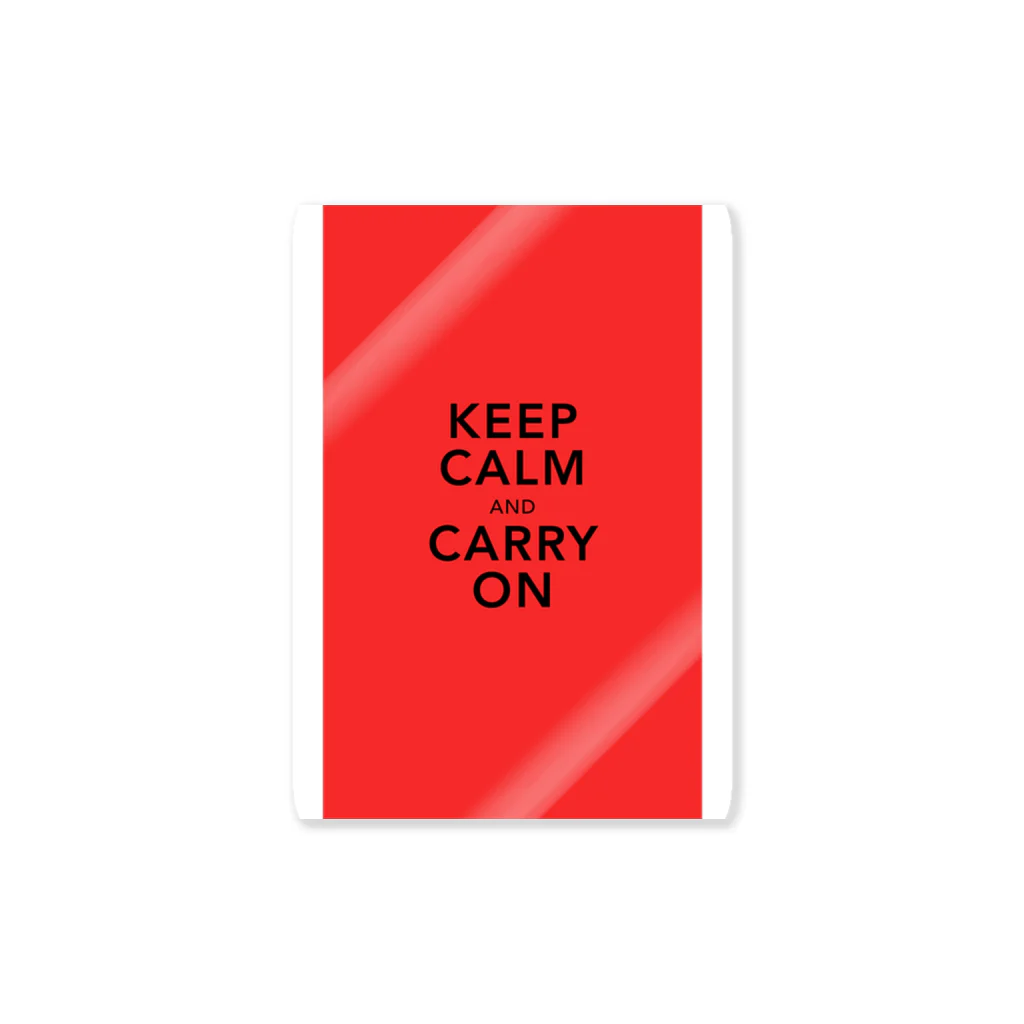 タカスケの KEEP CALM and CARRY ON ステッカー