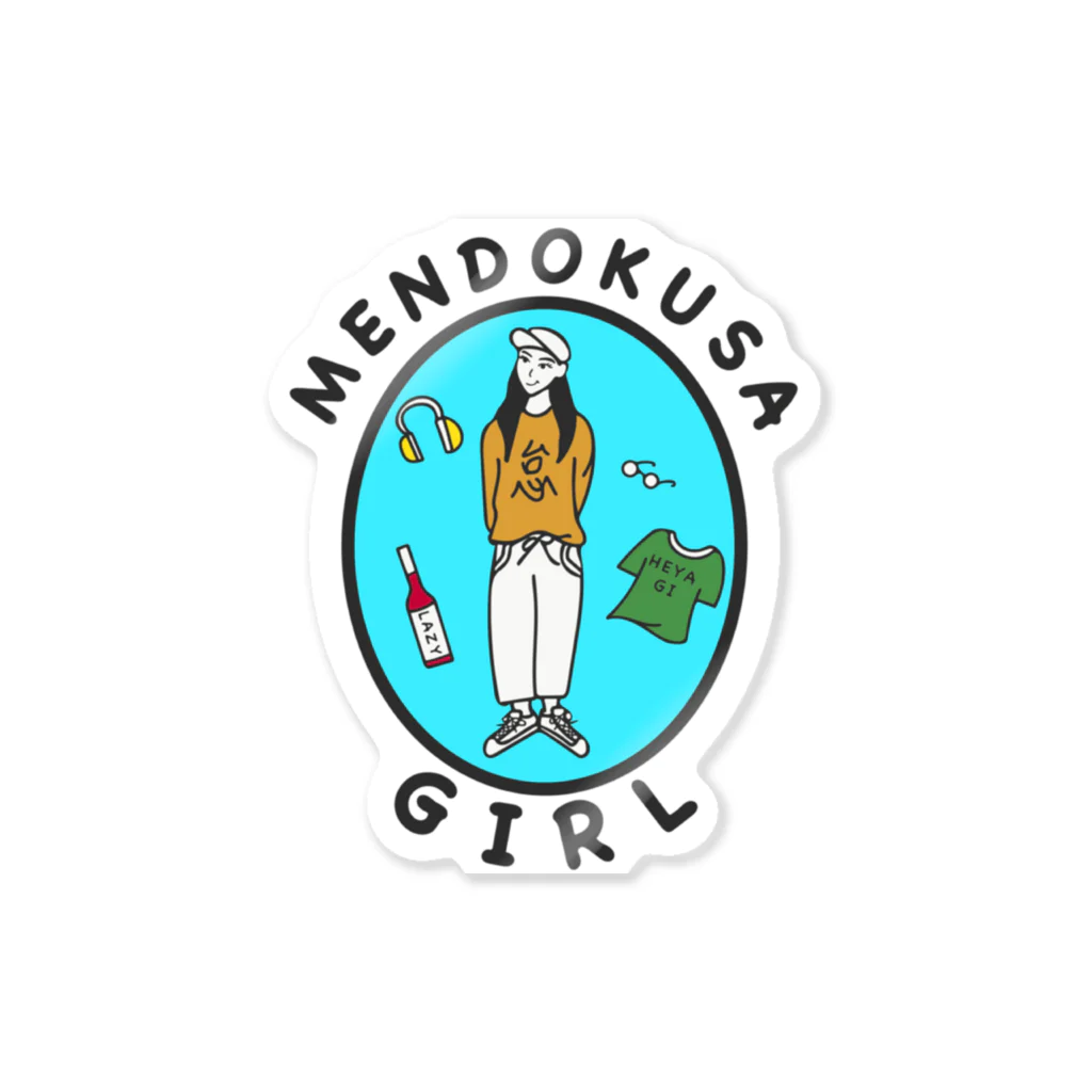 Diggin' the Donuts'のMENDOKUSA girl Sticker