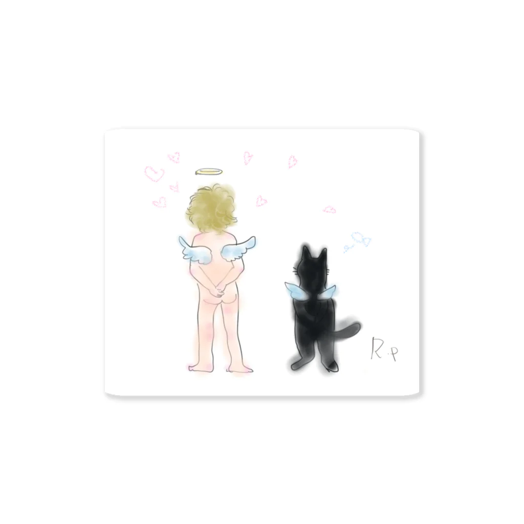 ruphooの猫と天使 Sticker