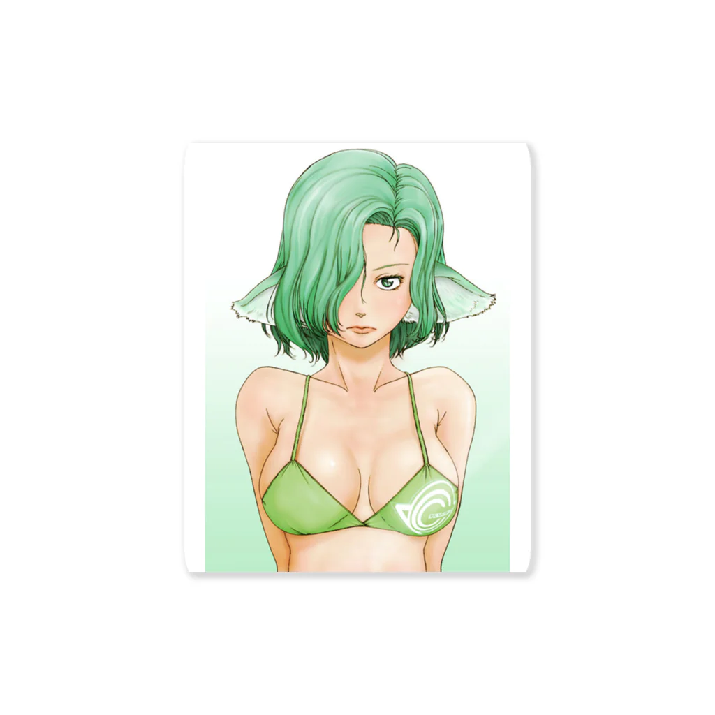 カッコ3のGreen daughter -緑の女- Sticker