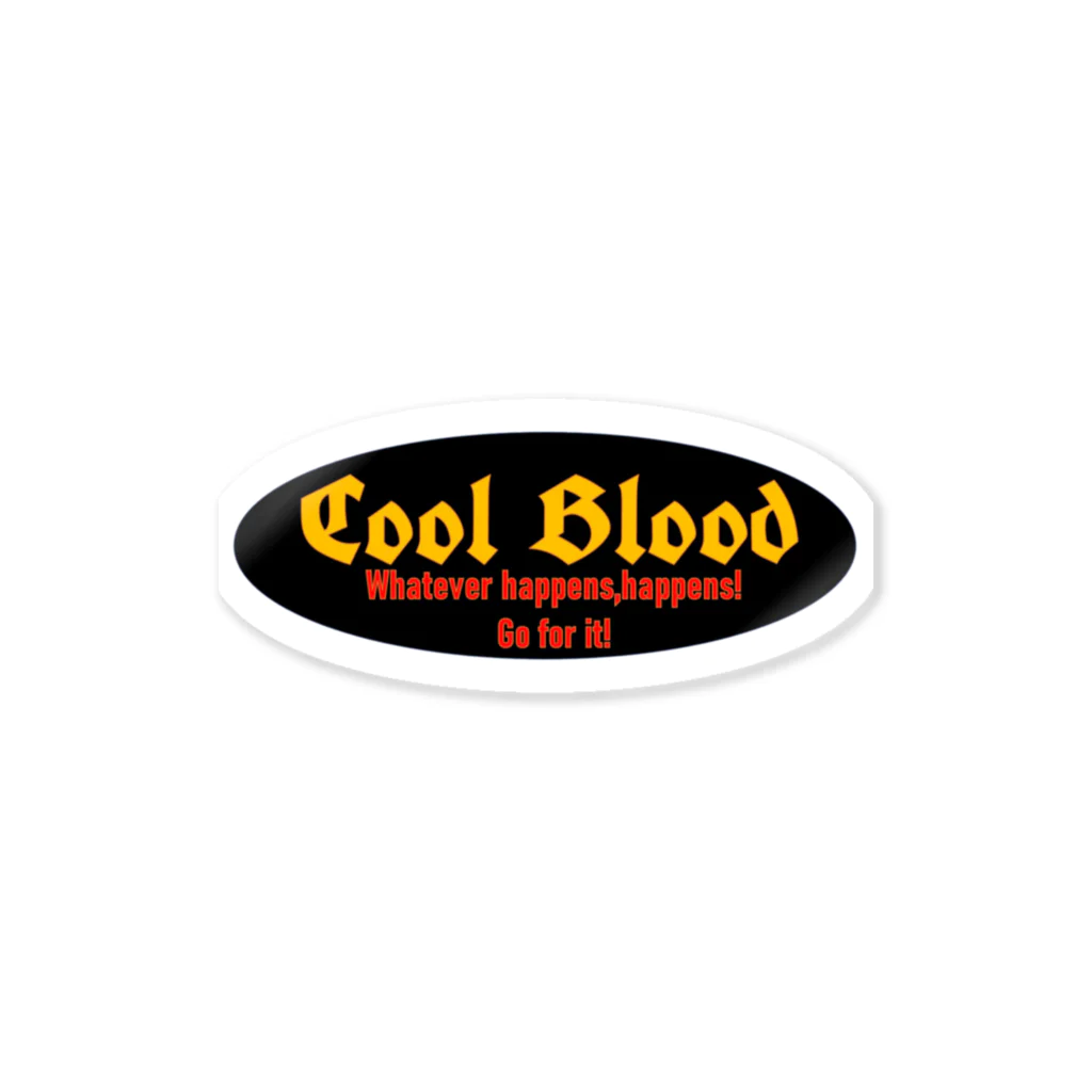 Cool Blood®︎ OFFICIAL WEB SHOPのCoolロゴステッカー　黒 Sticker