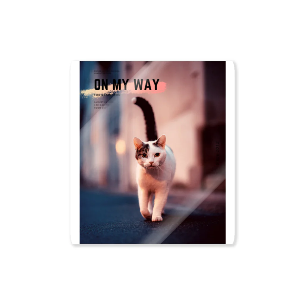 piecefrom_zのON MY WAY cat ステッカー