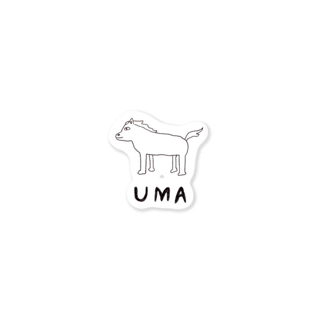 uraura SHOPの馬 Sticker