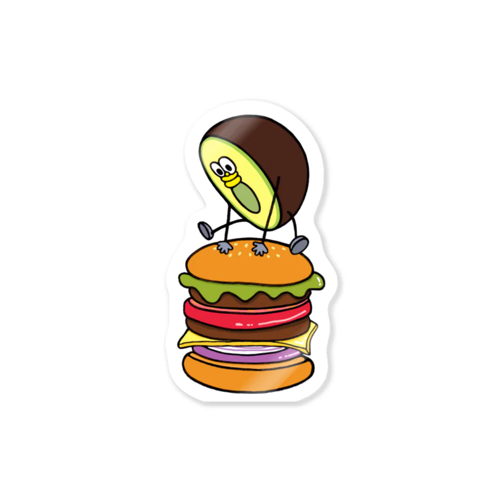 AVOCADO FAMILYのアボカドハンバーガー Sticker