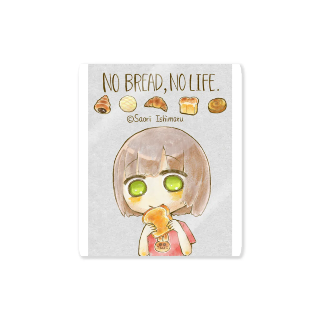 石丸沙織のNo Bread,No Life. ステッカー