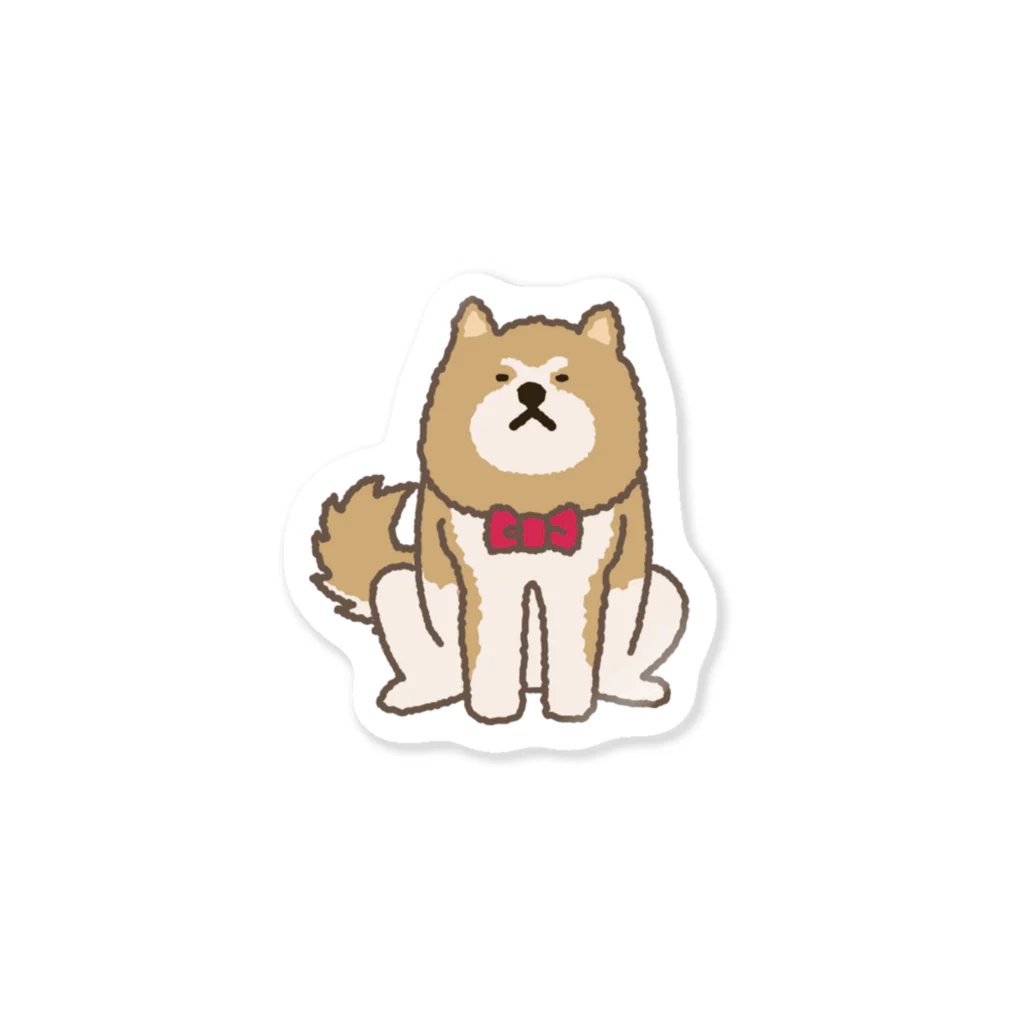 しばじるしデザインのあっあっあきた犬（ネクタイ） Sticker