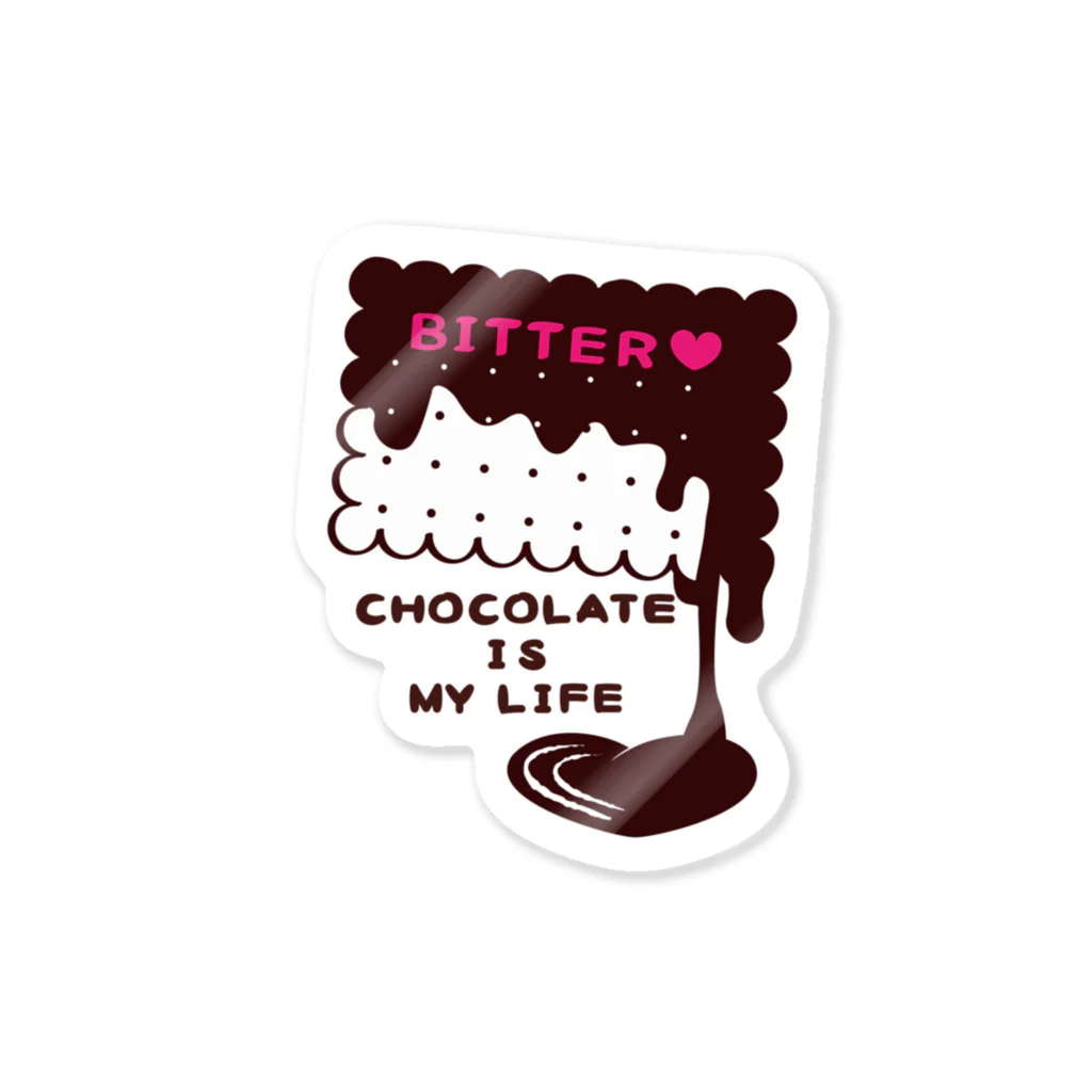 イラスト MONYAAT のチョコレート CHOCOKATE IS MY LIFE*E ステッカー