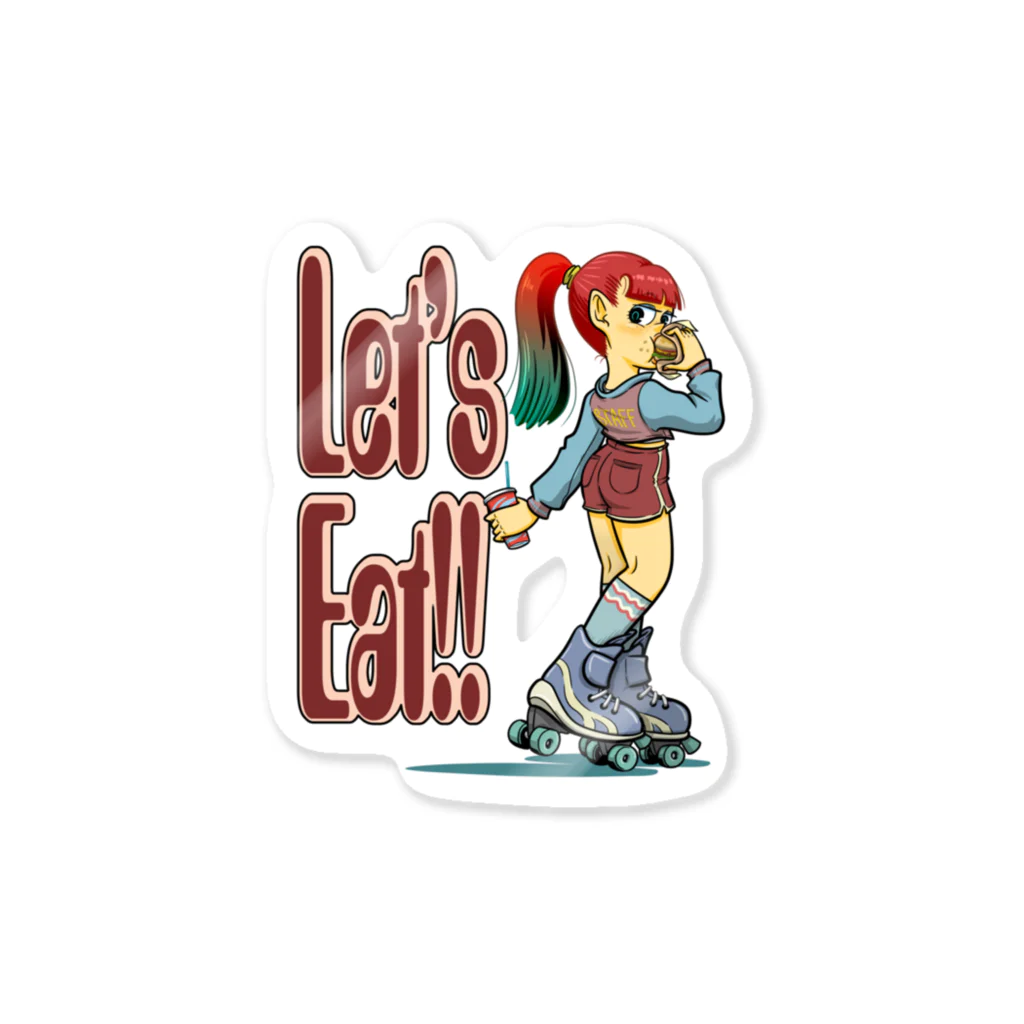 nidan-illustrationの“let's eat!!" Sticker