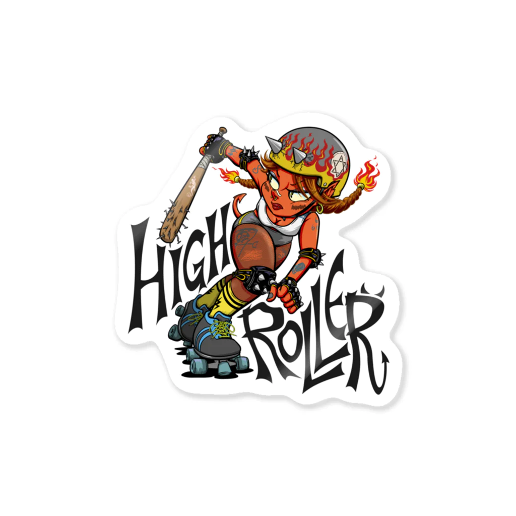 nidan-illustrationの“HIGH ROLLER” ステッカー