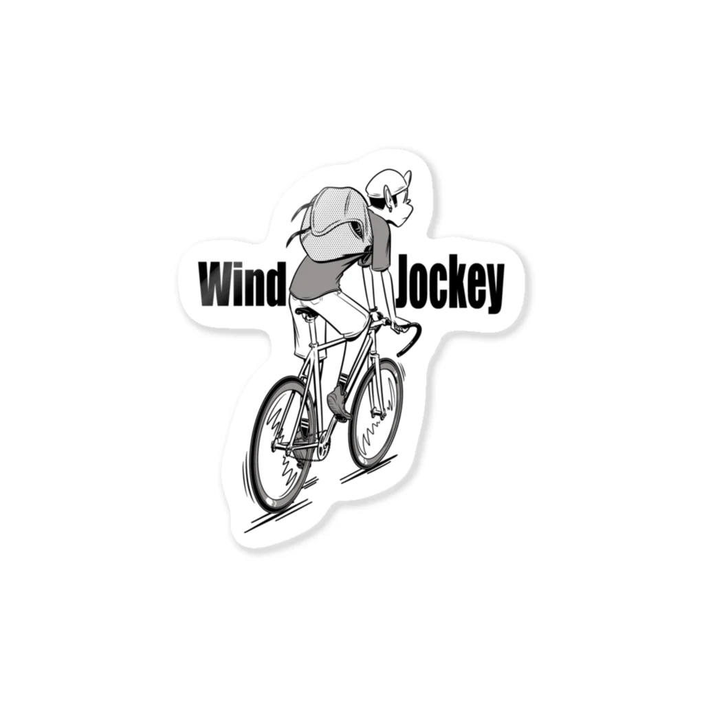 nidan-illustrationの"Wind Jockey" ステッカー