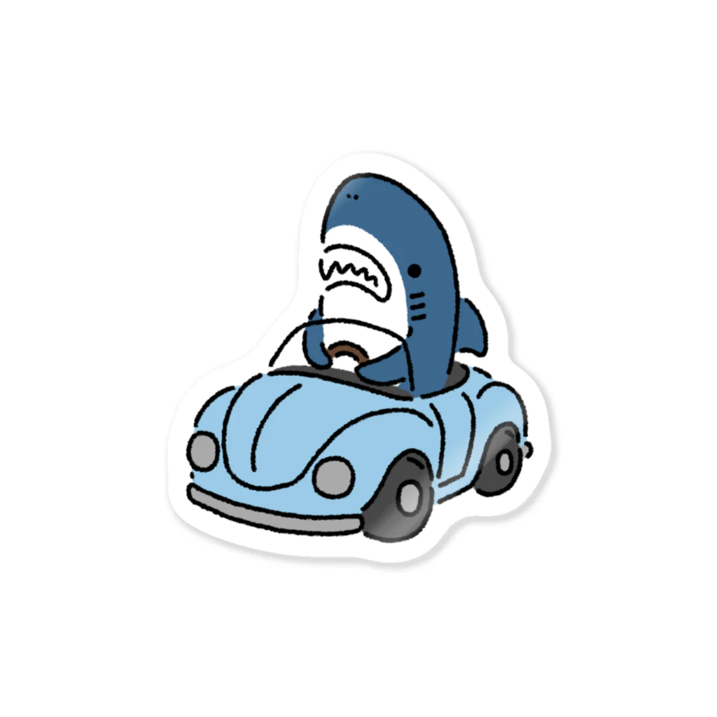 サメ わりとおもいの運転を覚えたサメ2021 Sticker