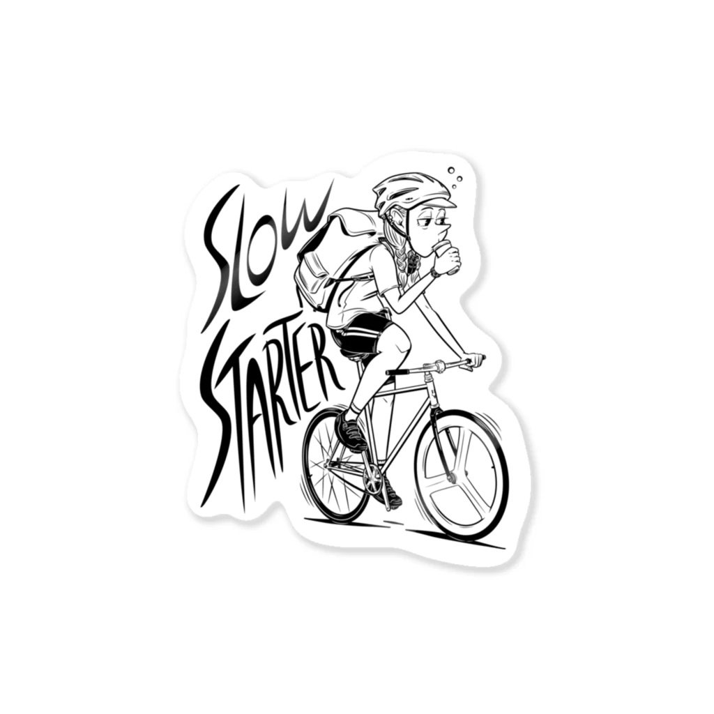 nidan-illustrationの"SLOW STARTER" Sticker