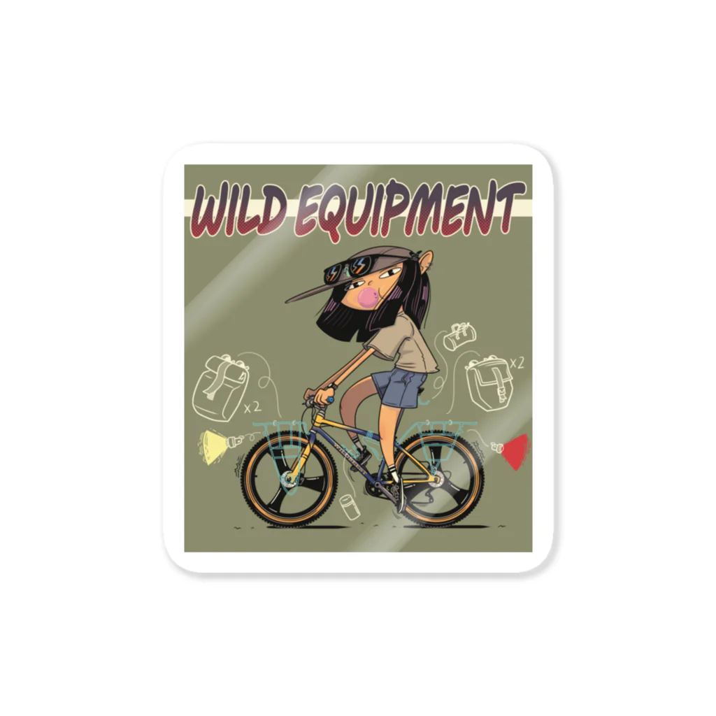 nidan-illustrationの"WILD EQUIPMENT” Sticker