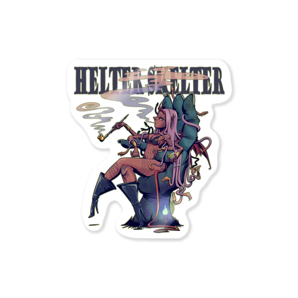 nidan-illustrationの"HELTER SKELTER" Sticker