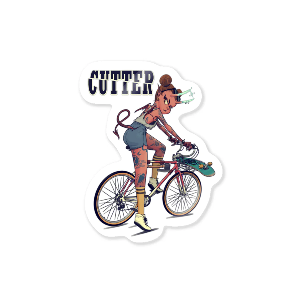 nidan-illustrationの"CUTTER" Sticker