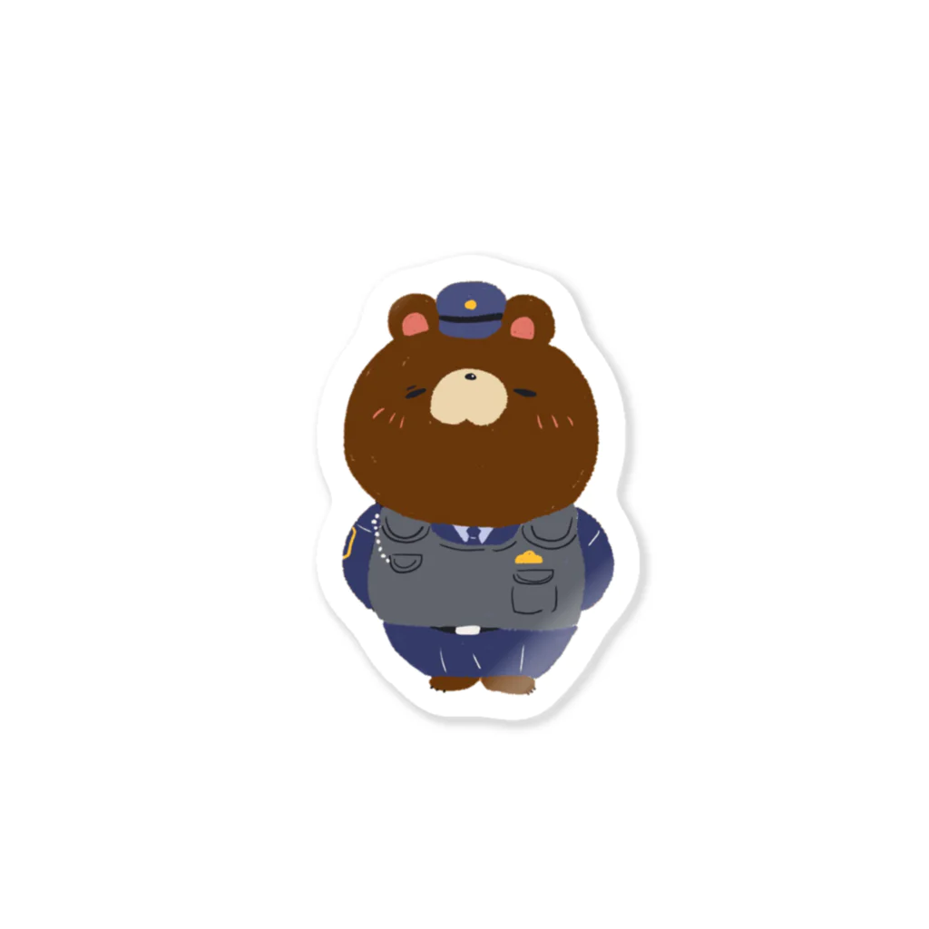 ゆずのおまわりクマさん Sticker