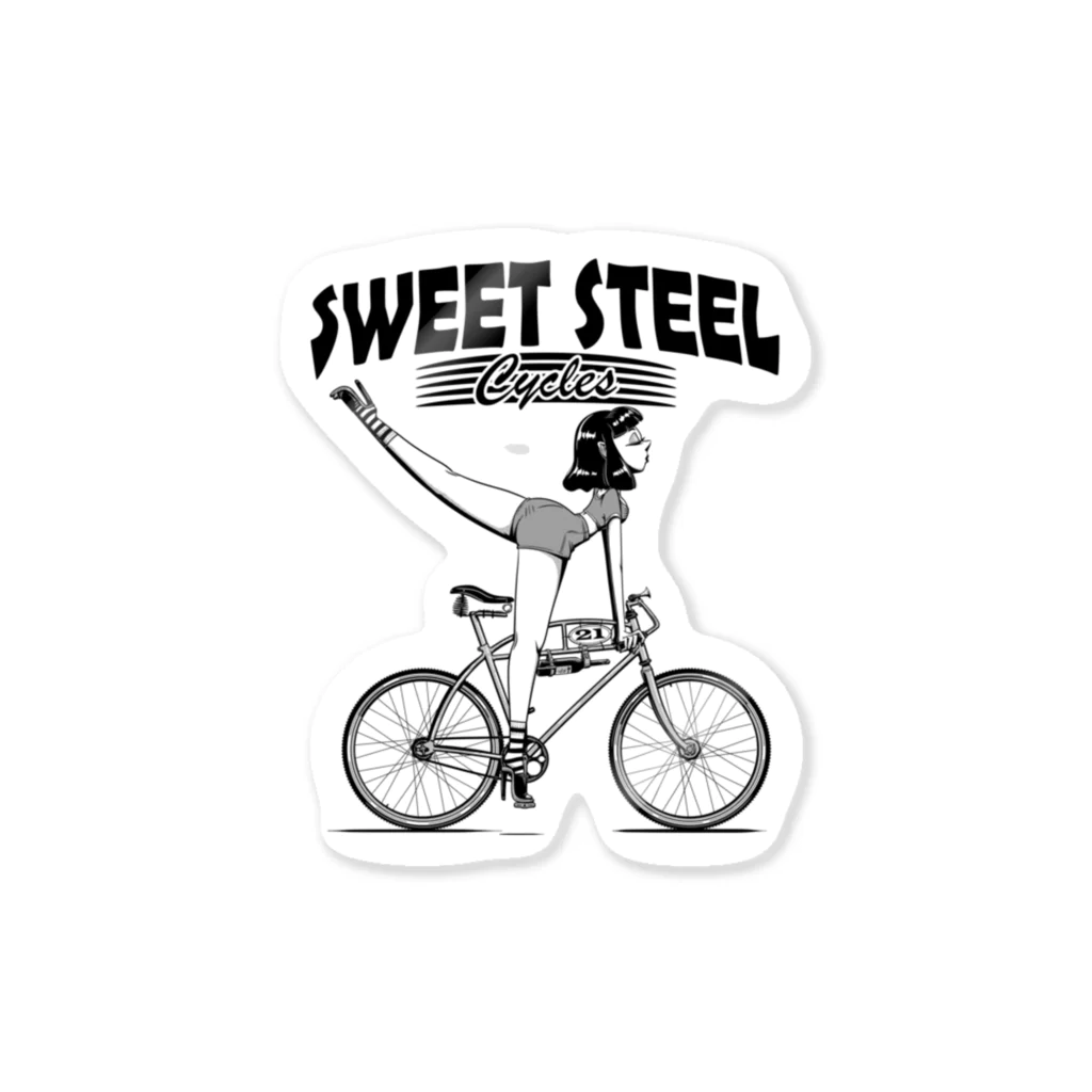 nidan-illustrationの"SWEET STEEL Cycles" #1 Sticker