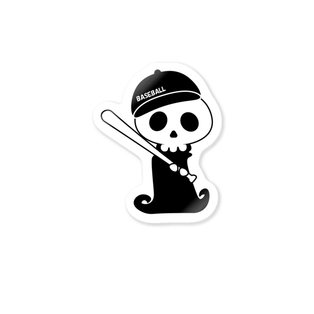 おやじ工房のbaseball skull（バッター） 스티커