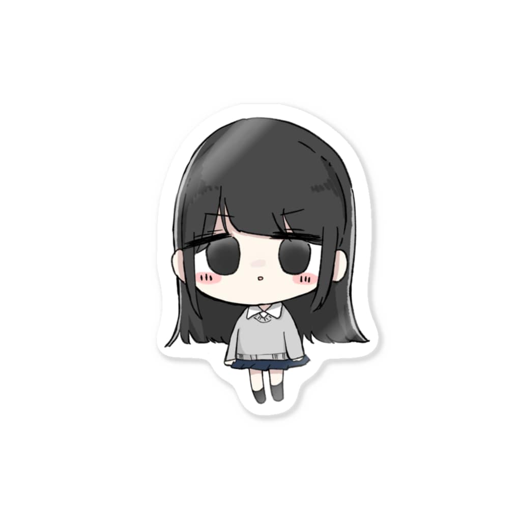 女子高生 Jk イラスト Sticker By 無味 9mumi Suzuri