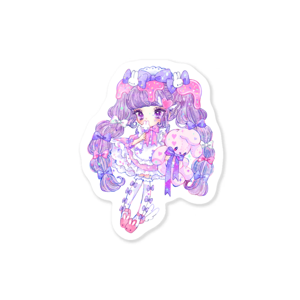 なつめみく♡イラストレーターのうさメイドちゃんステッカー Sticker