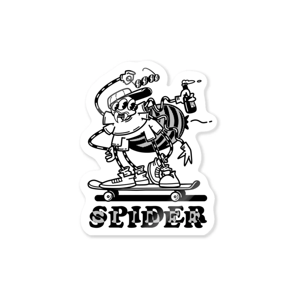 nidan-illustrationの"SPIDER SLIDER" Sticker