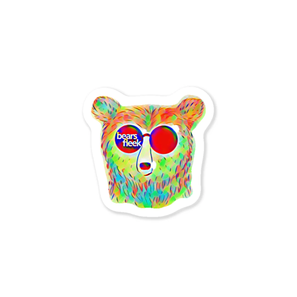 bearsfleekのRainbow bear sticker Sticker