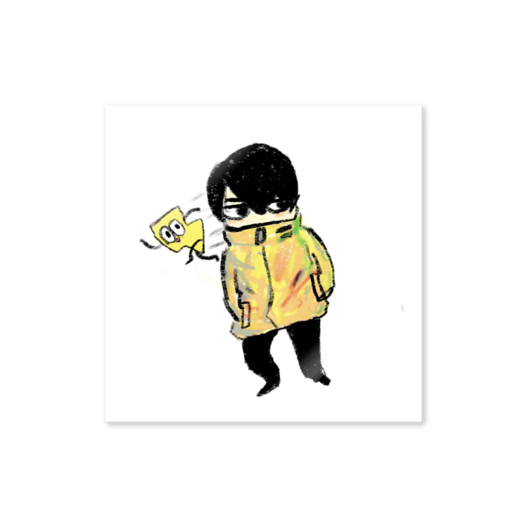 油田。の雷くんと有馬くん Sticker