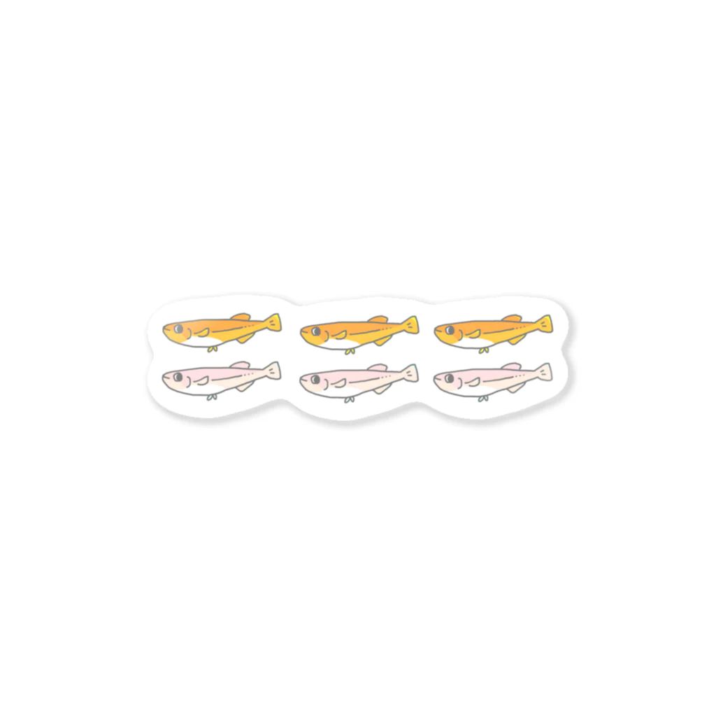 やわらか魚のめだか６匹 Sticker