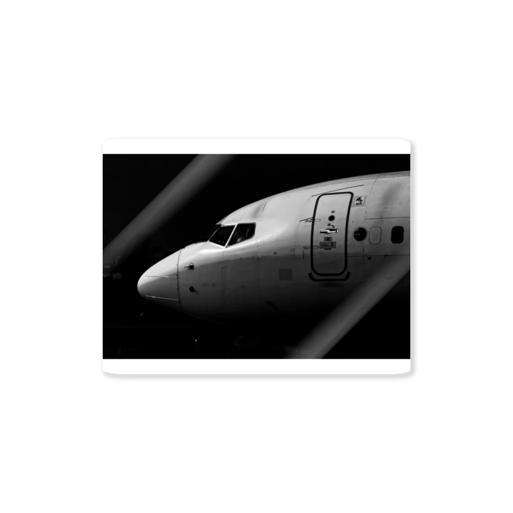 モノクロひこーきのモノクロ飛行機　737 Sticker
