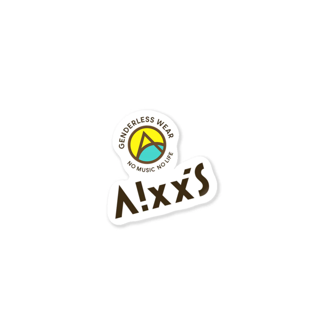 LGBTQジェンダーレスブランドAixx'sオリジナルロゴアイテムのAixx'sロゴステッカー Sticker