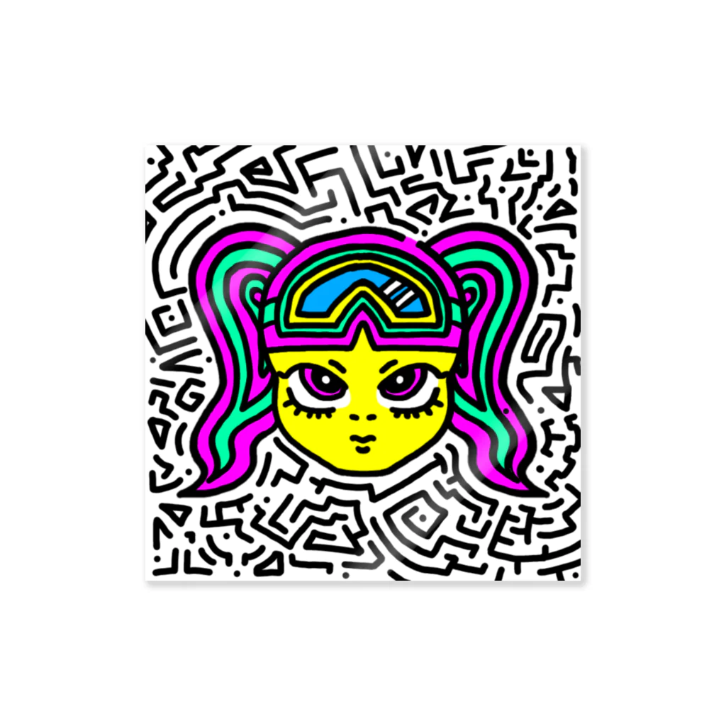 🧲🔫🌟たるたるstore🌟🔫🧲の【MAZE MAZE】白いステッカー Sticker