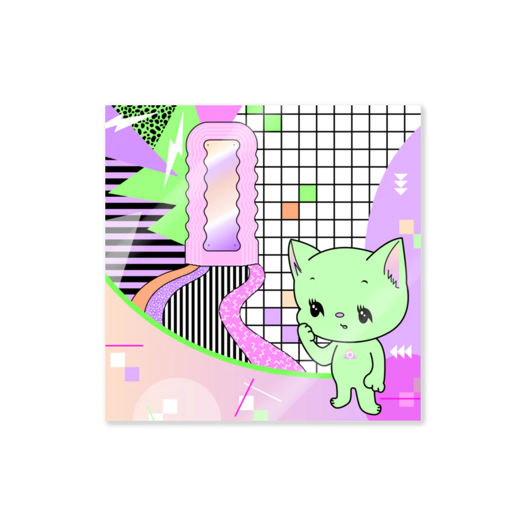 Mieko_KawasakiのWhat is cute? メロンクリーム猫さん Sticker