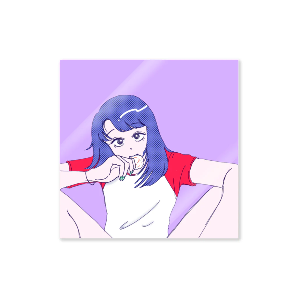 あき(23)のえびせんの女の子 Sticker