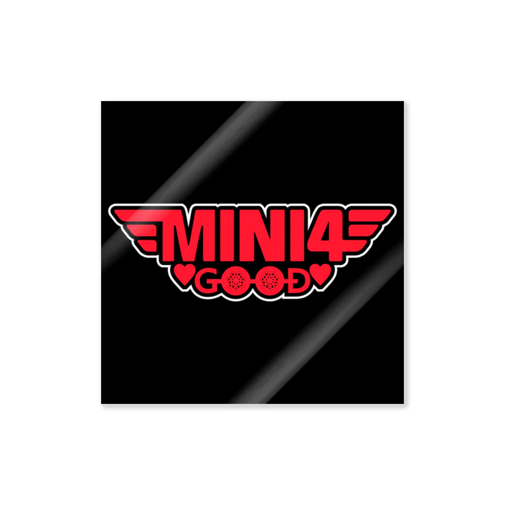 mini4goodのmini4goodロゴレッド Sticker