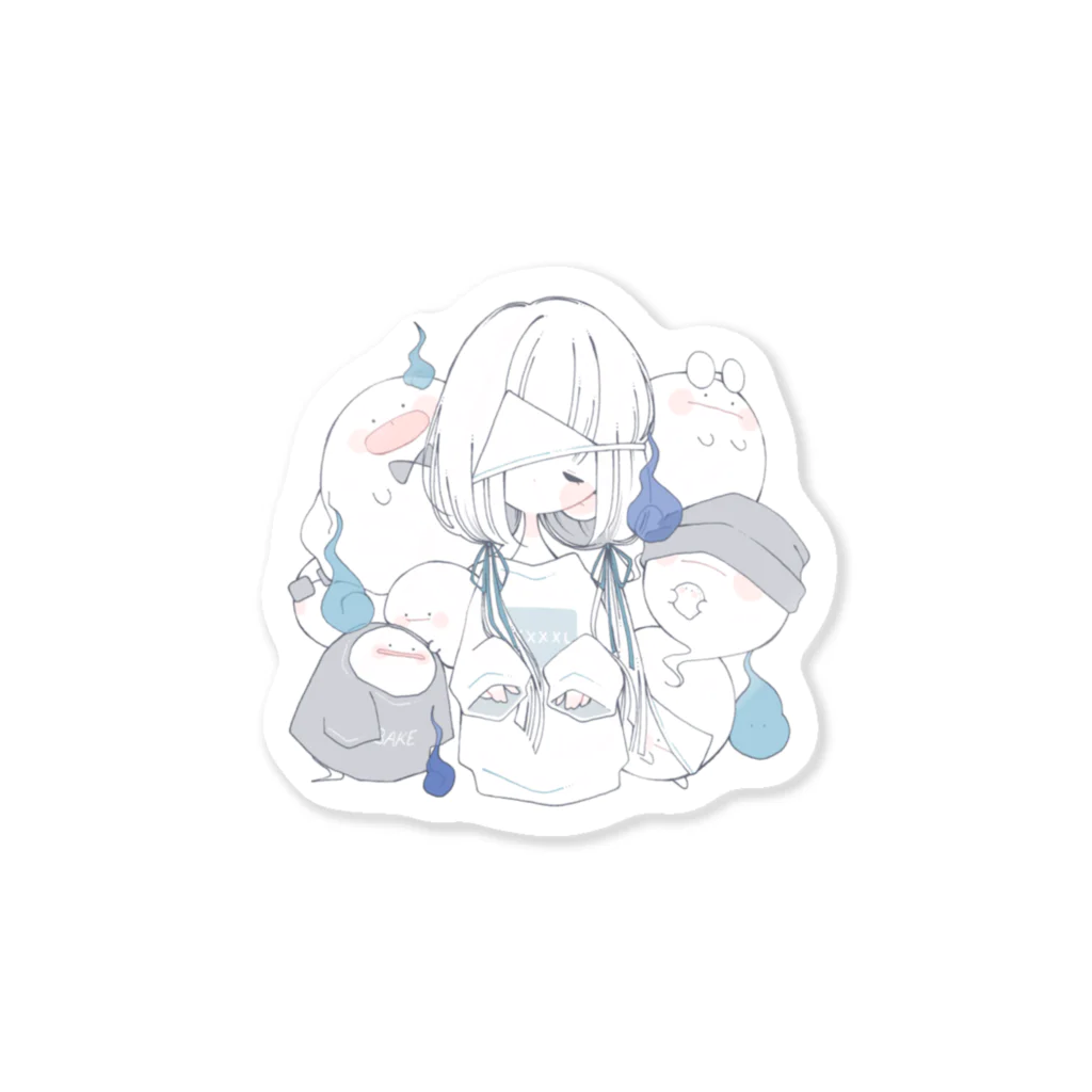 てふてふの館のサイズオーバーおばけ Sticker